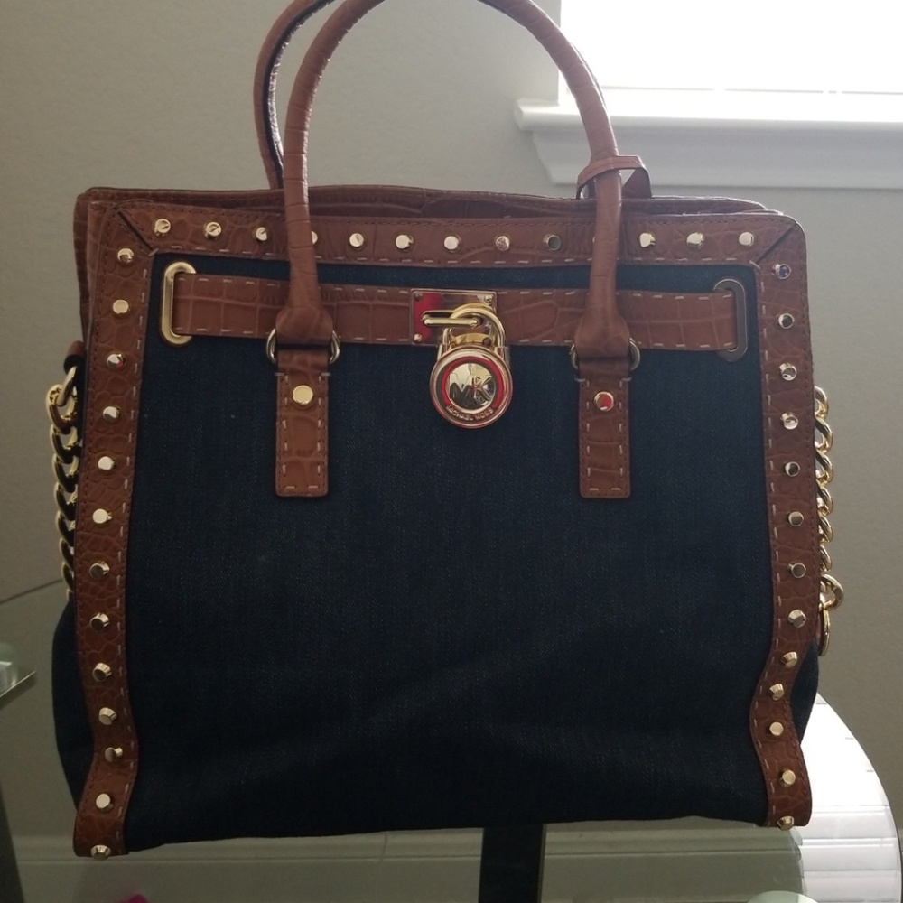 Michael Kors Blue Jean Hamilton Tote